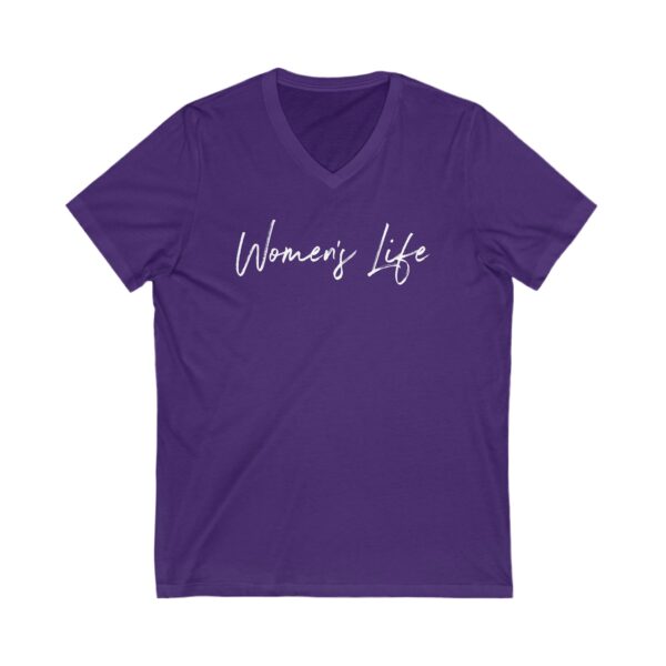 Women's Life - Unisex Jersey Short Sleeve V-Neck Tee - Image 3