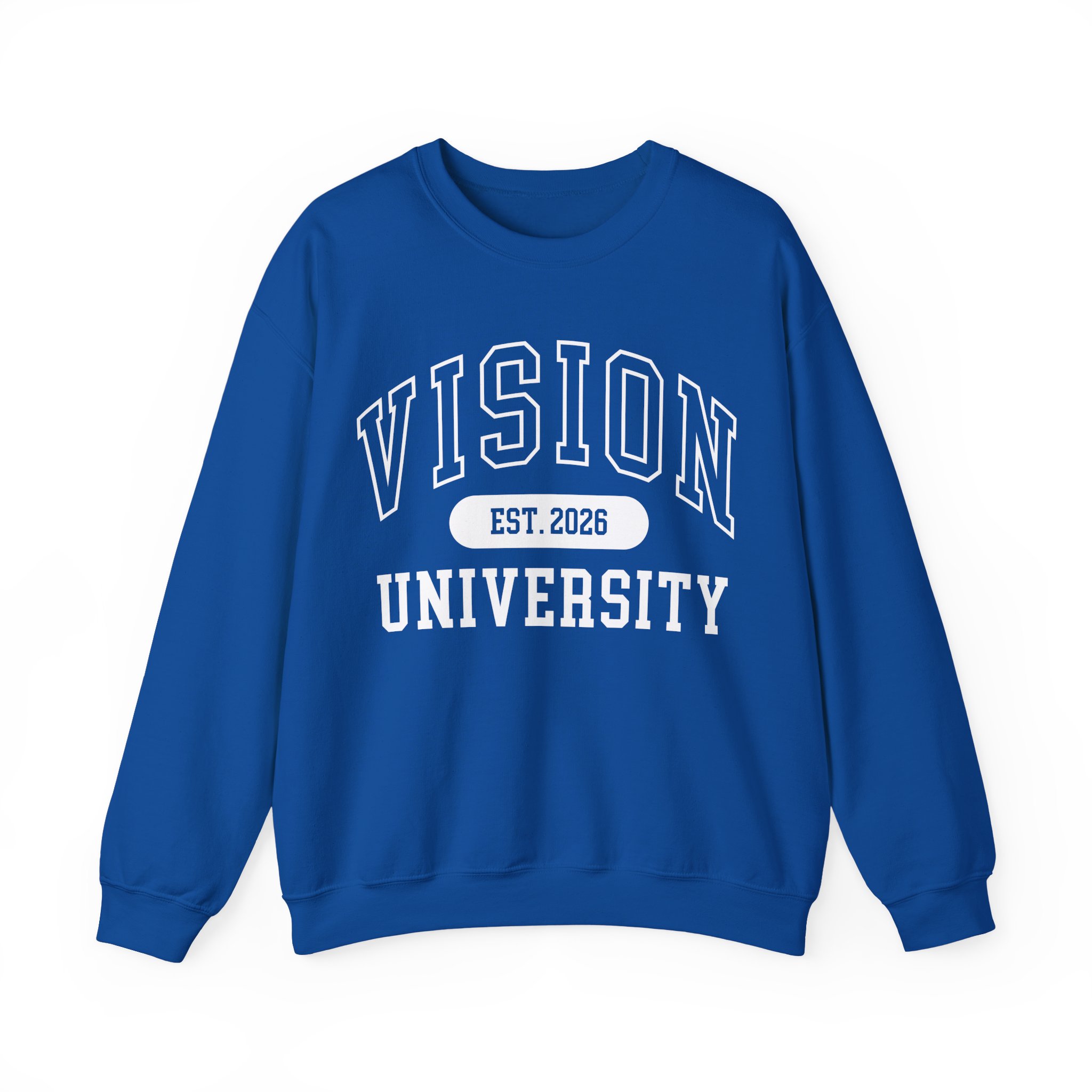 Vision University Crewneck Sweatshirt — EST. 2026 Collegiate Pullover