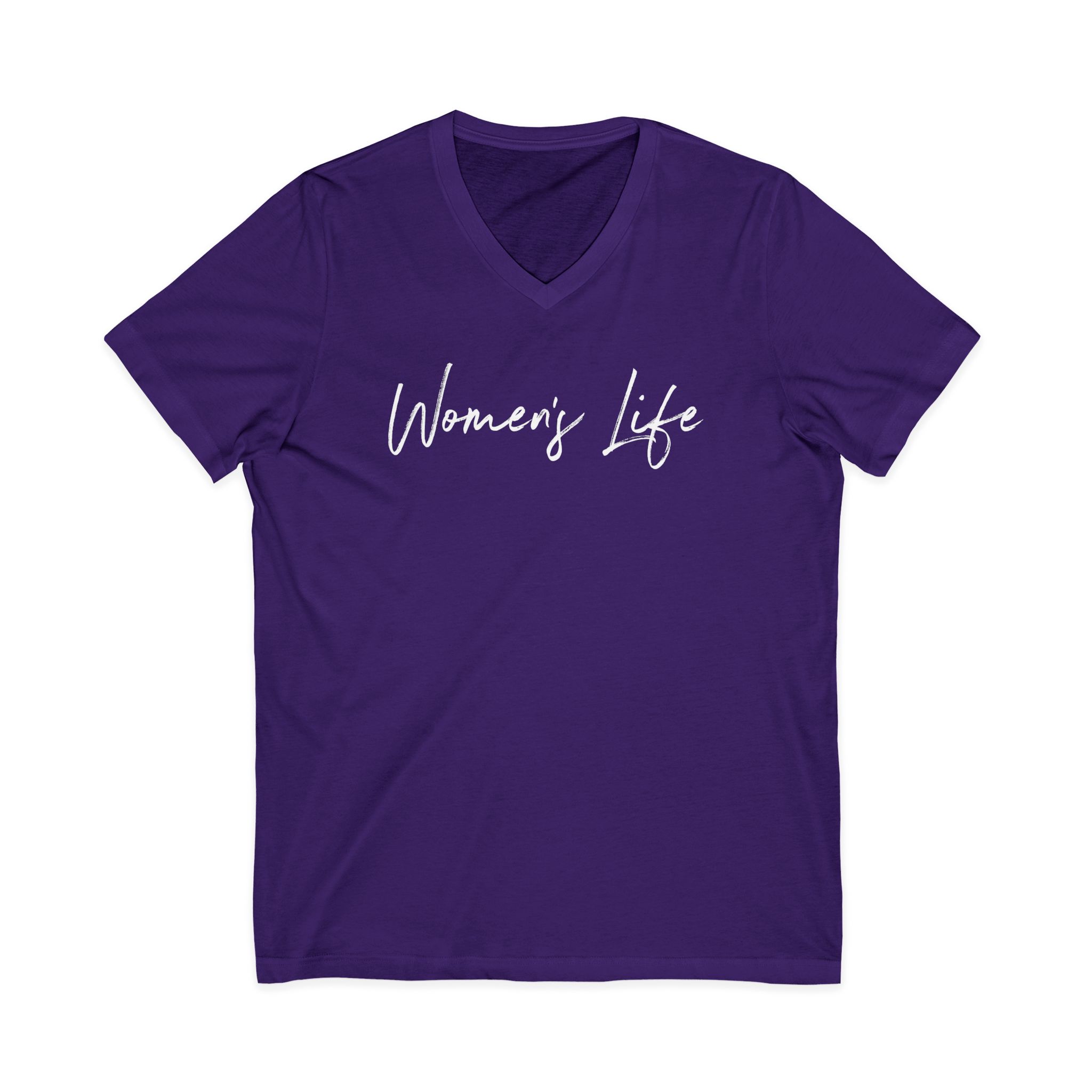 Women's Life - Unisex Jersey Short Sleeve V-Neck Tee - Image 3