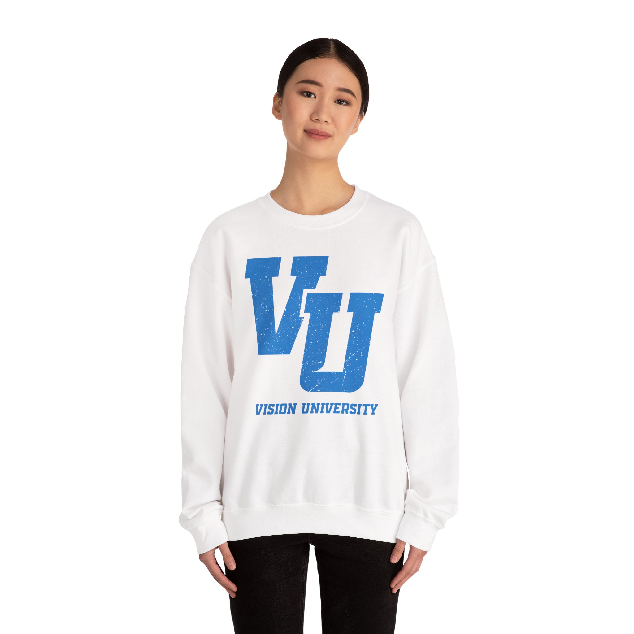 Vision University Crewneck Sweatshirt — Vintage VU College Sweatshirt - Image 4
